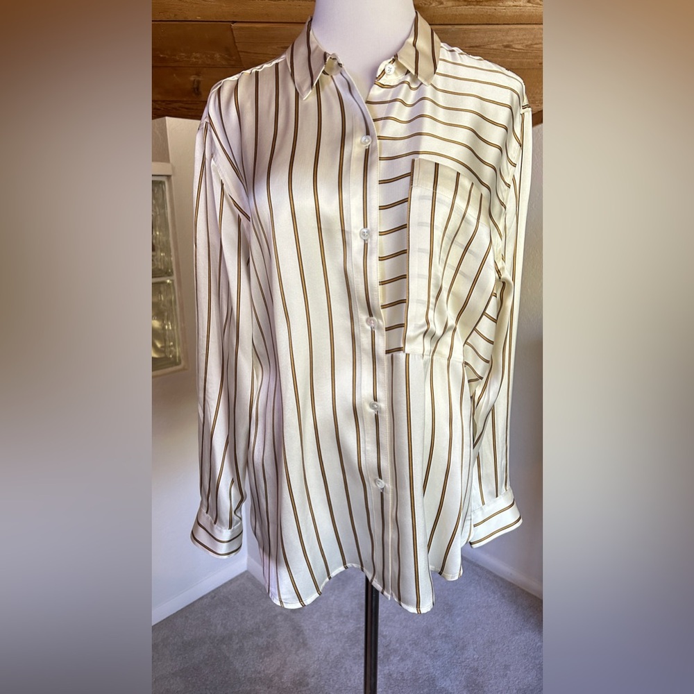 Beautiful Rails 100% Silk Blouse NWOT